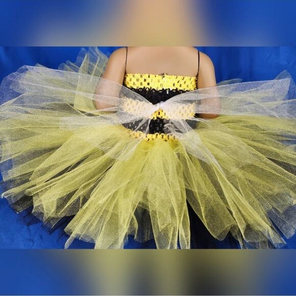 BLACK FRIDAY SALE - Baby TuTu Dress & Headband Black & Yellow Size NB - 6 Mos. - Picture 6 of 10